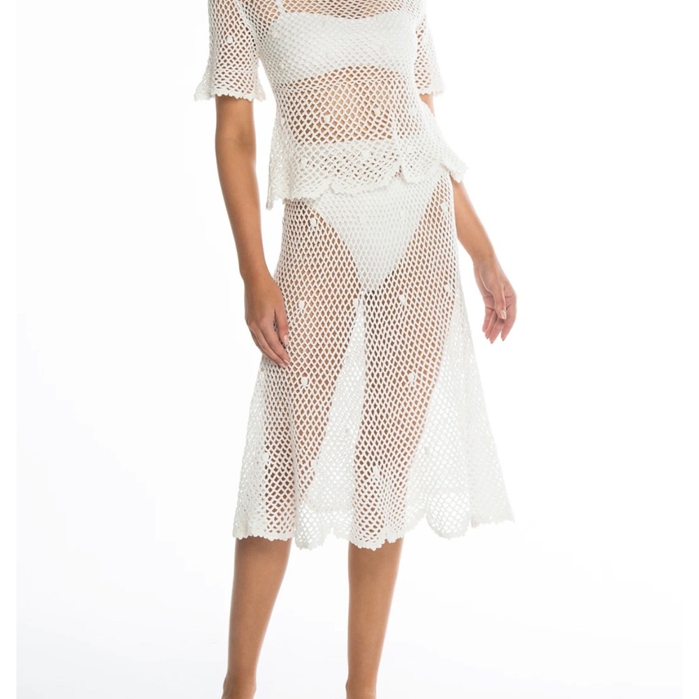 Peony crochet wing top and skirt